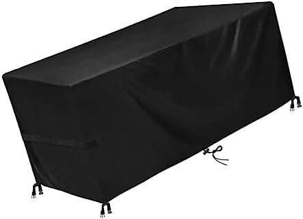 Yardwe 1pc Tarpaulin Cover Dining Table Chair Covers Oblong Tablecloth Outdoor Chair Covers Garden Furniture Cover Porch Sofa Protectors Rectangular Chair Cover Black Furniture Accessory