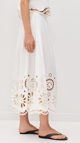 THE GREAT. Women's The Super Bloom Eyelet Skirt4