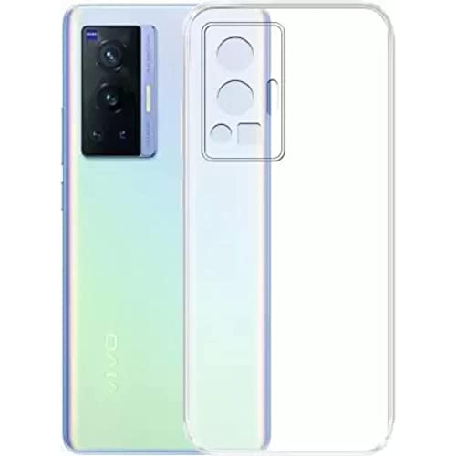 Image of NISHTECH for Vivo X70 Pro 5G Premium Transparent Hybrid Soft Slim Dust Proof Back Case Cover Silicone with Camera Protection