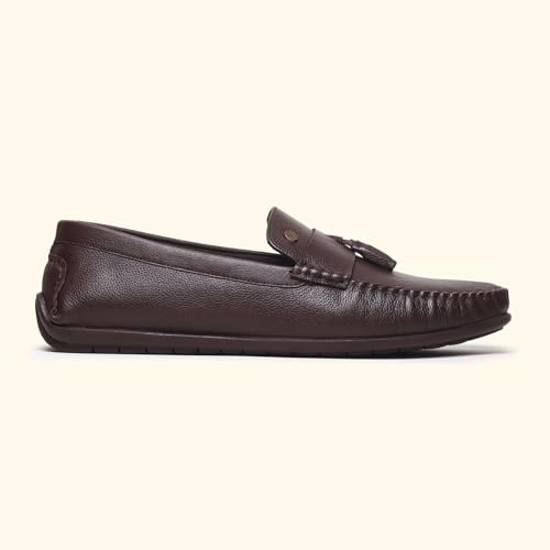 Image of YOHO Loafers for Men | Leather Slip-On Loafers | Stylish, Flexible Shoes with Footpharma Footbed | Comfortable Party, Office & Casual Footwear | Lofos 007