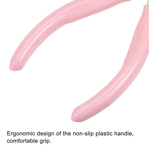 Image of HARFINGTON Wire Cutters 4.5 Inch Diagonal Cutting Side Precision Pliers with Pink Plastic Handle for DIY Crafts Jewelry Making