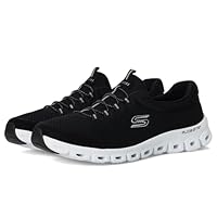 Skechers Glide-Step-Resilience Sneaker, Black-White, 7 W