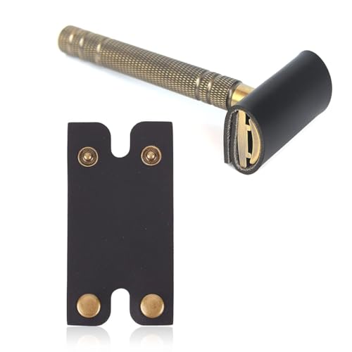 WKRTDY 1pcs Schutzhülle für Sicherheitsrasierer aus Leder, Tragbares Reiseetui für Rasierer, Robuste Schutzhülle für einen sicheren Transport, Perfekte Aufbewahrungsmöglichkeit für Rasierer unterwegs