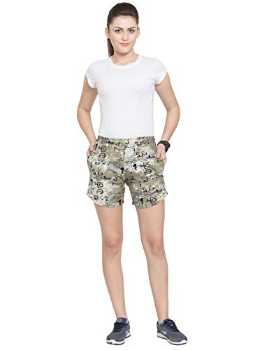 Image of UZARUS Women's Multicolour Cotton Sports Casual Printed Shorts - Pack of 2
