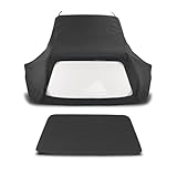 PIT66 Convertible Soft Top Replacement with Clear Window 1 Pc Compatible with BMW 3-Series E30 Convertible 1986 1987 1988 1989 1990 1991 1992 1993 Black
