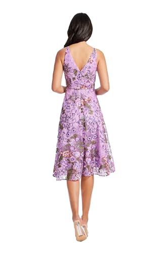 Image of Dress the Population Women's Elisa Sleeveless Plunge Neckline Fit and Flare Midi Dress