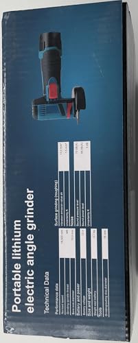 Mini Angle Grinder, Cordless Angle Grinder with 2pcs Batteries, 19500RPM, 7 Cutting Discs, 76mm Mini Tool for Cutting, Polishing and Sanding, Black and Red 13 Mini Angle Grinder, Cordless Angle Grinder with 2pcs Batteries, 19500RPM, 7 Cutting Discs, 76mm Mini Tool for Cutting, Polishing and Sanding, Black and Red - Image 13