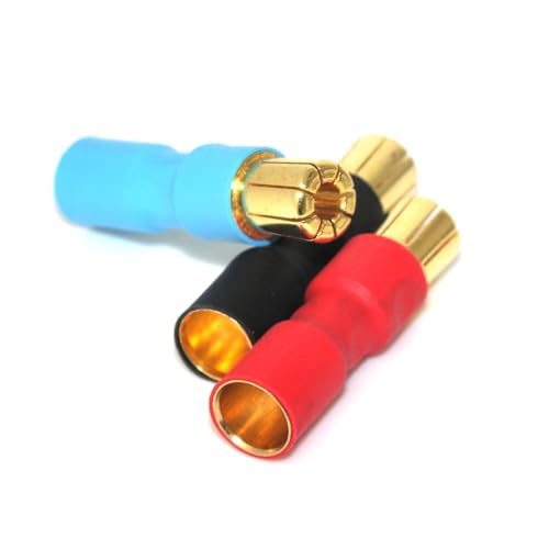 Conectores de bala macho de 6.5 mm a hembra de 6 mm para adaptar cables ESC 4