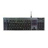 Logitech G G915 X, flache kabelgebundene, mechanische Gaming-Tastatur mit Double-Shot-PBT-Tastenkappen, voll programmierbaren Tasten, braune taktile GL-Switches für PC/Mac, DEU QWERTZ-Layout - Schwarz