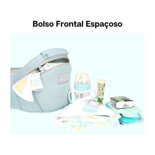 Mochila Bolsa Canguru Ergonômico Para Bebê Premium Portador Carregador de Bebê 3 Em 1 Alça Ajustável