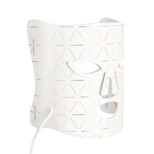FOLOKE LED Light Therapy Mask Skin Care Mask, LED Red Light Therapy 630nm & 830nm Wavelength for Home Use, Body Beauty Machine for Care at Home (premium white)