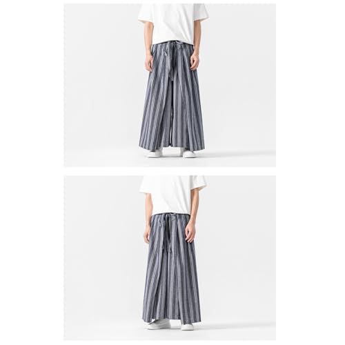 Seidarise Men's Baggy Wide Leg Pants Casual Harem Linen Japanese Yoga3