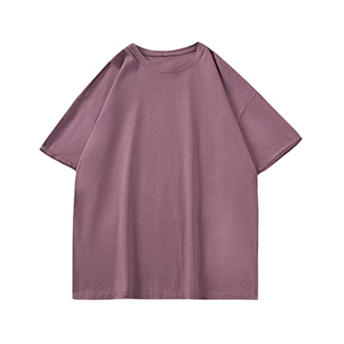 T-shirt homme violet clair style hip-hop aux finitions soignées