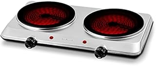 Ovente Countertop Infrared Burner – 1500 Watts – Ceramic Double Plate Cooktop