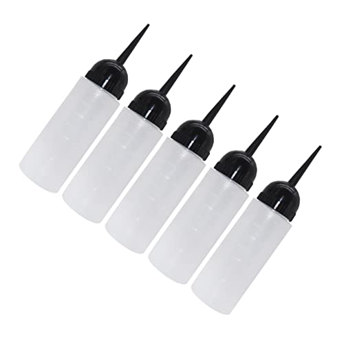 Vaguelly 5piezas Botella De Tinte Para Cabello Rellenable Unidades Champú Para Salón Boquilla