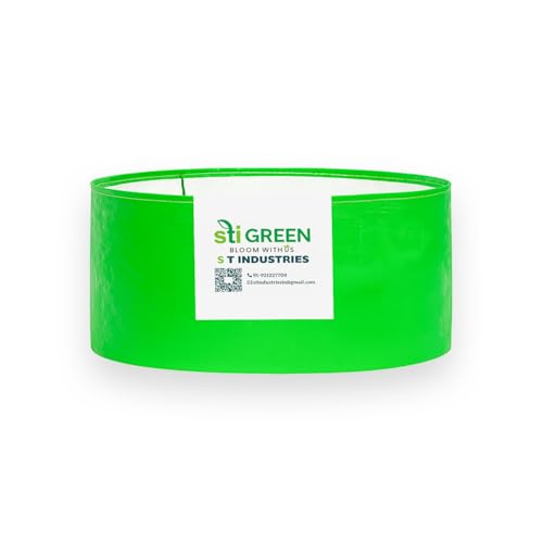 Image of HDPE Grow Bags for Plants 24X12 Inch (Pack of 1) | 260 GSM Heavy Duty UV-Protected Round Green Colour Plant Bags for Terrace and Vegetable Gardening | Strong & Reusable|