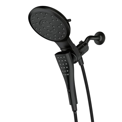 Moen Verso Matte Black Eight-Function 7" Wide Spray Shower Head and Detachable Handshower Combo with 72" Hose, 220C3BL by Moen - Used condition - US$165.37