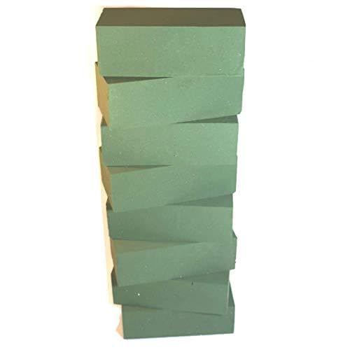 Premium Green 8pc Wet Floral Foam Blocks for Fresh Floral Arrangements I Sculpting Foam Flower I Foam Brick Cube I Floral Arranging Supplies
