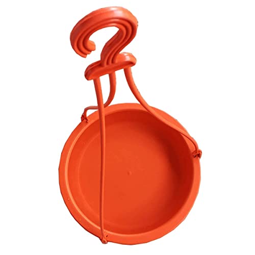 Image of Hanging Bird Feeder Tray, Brown, Plastic, Pack of 2, for Wild Birds, Parrots, and Hummingbirds