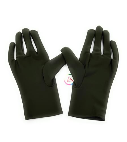Image of Aone Premium Microfiber Lint Free Green Hand Gloves 1 Pair Anti-Smear /Anti-Fingerprint for Quality Check /Scratch-free Handling for Jewellery /Diamond /Gemstone, Watch Boutique, Sun & Dust Protection