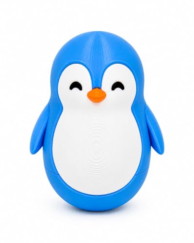 Image of Penguin Roly-Poly Toy, Wobble and Tumble Stress Relief Fidget, Fun Desk Toy for Kids and Adults (Sky Blue)