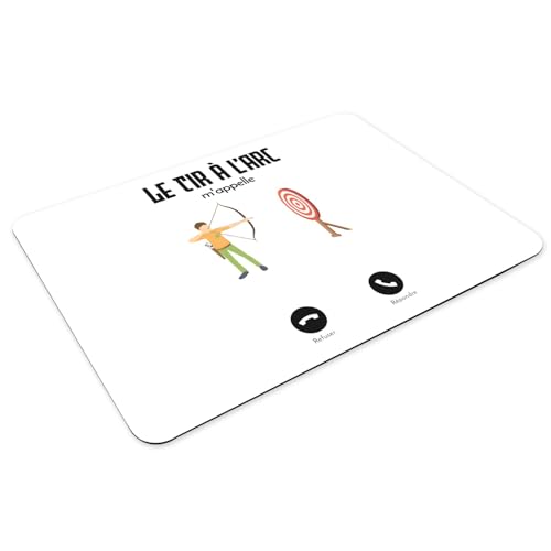 Sets de table tir à l'arc caoutchouc blanc lot de 4 grands dessous de plat - 3
