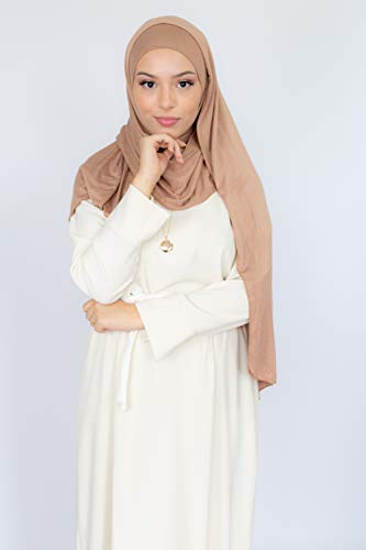 Lamis Hijab – Hijab zum Einfädeln, komplett Jersey HE300 (Nude)