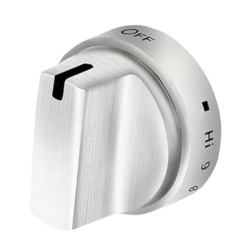 Generico Cocina – Repuesto de control de quemador | Perillas universales de metal antioxidante para hornillos eléctricos casa interior, resistente al calor, diseño ergonómico, acero inoxidable, 1