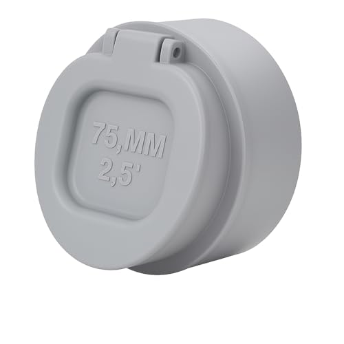 Image of PVC Drain Backflow Valve 75mm (2.5Inch), Anti Rats Cockroaches, Snakes Backflow Strainer [Drain Cap /Drain Cover /Hose Non Return Water Valve for PVC pipe Fitting