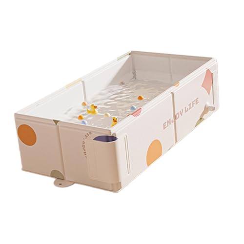 Bañera inflable para bebés con orificio de drenaje, bañera para niños pequeños, bañera de ducha plegable portátil para viajes