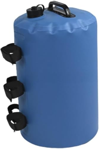 taefyiasz タープ テント 用 マルチ ウエイト テント 重り 水 テントウェイト ウェイトバッグ バンドテープ付き 7L/10L/15L/20L 水 タープテント 重し キャンプ コンパクト 万能ウエイト 注水式ウエイ (ブルー,20L:24*4