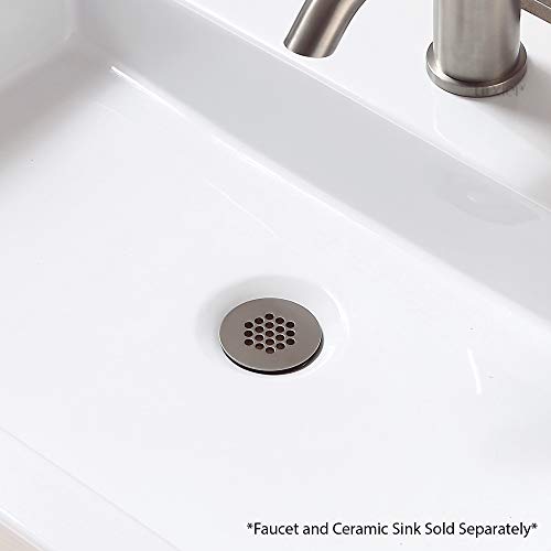 Luxier Ds05-Tb 1 1/2" Bathroom Faucet Vessel Vanity Sink Grid Drain Stopper Strainer Without Overflow Brushed Nickel #TOP2