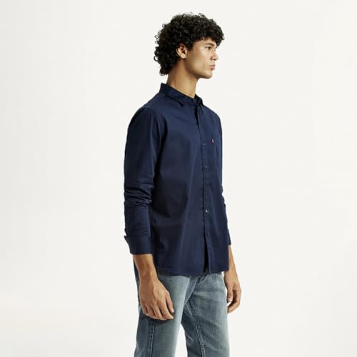Image of Levi's Men's Cotton Solid Slim Fit Shirt