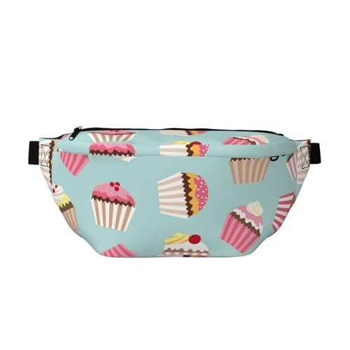 Riñonera cruzada con diseño de cupcakes y helados, para hombres y mujeres, al aire libre, deportes, senderismo, viajes, multicolor, Talla única, Mochila de senderismo