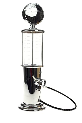 United Entertainment Distributeur de boissons Bar Butler - Pompe à essence vintage - 1 Litre – Argenté