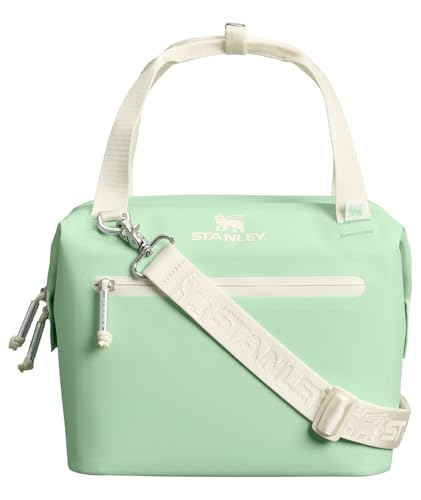 Stanley Mini bolsa térmica macia All Day Julienne e lancheira de 7,4 litros | Cooler de 10 latas com alças e alça | permanece frio por horas | Bolsa de viagem isolada com zíper | Sem BPA | Pistache