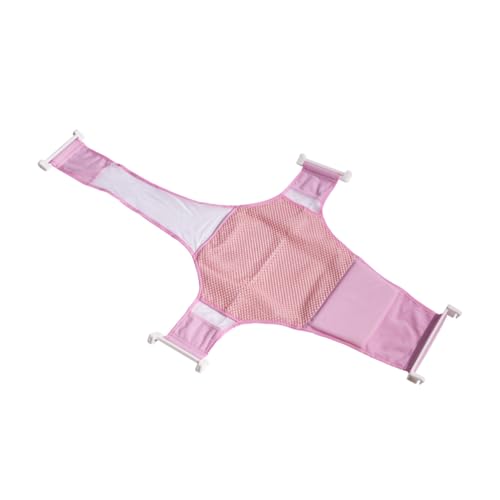 Hemobllo Soporte para Bañera de Niña Rosa Asiento de Malla Cruzada para Baño Infantil Fácil Instalación y Cómodo para Recién Nacidos