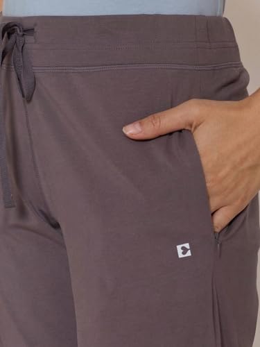 Image of Enamor Mid Rise Knee Length Drawstring Closure City Shorts for Women - Slim Fit, Soft and Breathable Cotton - E044