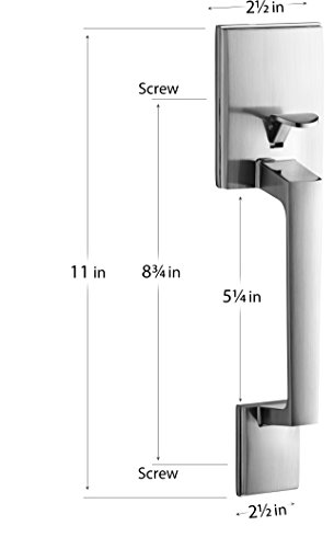 Image of Berlin Modisch Single Cylinder HandleSet with Lever Door Handle (for Entrance and Front Door) Reversible for Right and Left Handed and a Single Cylinder deadbolt Handle Set Satin Nickel Finish