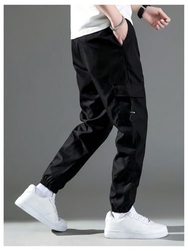 SHENHE Men's Cargo Joggers Drawstring Elastic Waist Outdoor Travel Pants with Pockets2