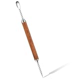 ValueBargain Latte Art Pen, Stainless Steel Coffee Latte Pen with Wood Handle, Double-Ended Barista Accessories for Espresso, Home & Travel Use