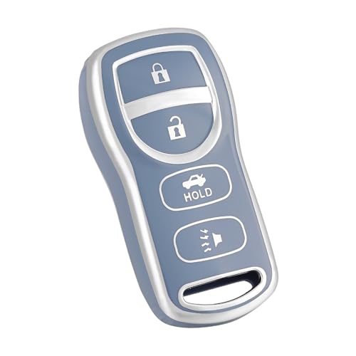 Coque de clé pour Nissan et Infiniti boitier de remplacement bleu argenté