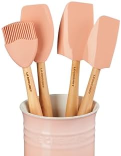 Le Creuset Stoneware & Silicone 4pc. Utensil Crock Set, Peche