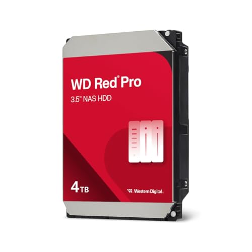 Red Plus 4TB NAS Hard Disk Interno 3,5" – 5400 RPM Classe, SATA 6Gb/s, CMR, 128MB Cache