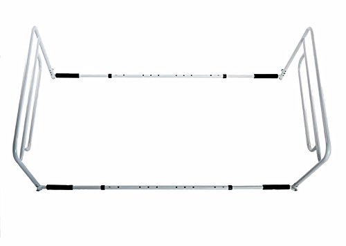 Rms Dual Bed Rail - Adjustable Height Bed Assist Rail, Bed Side Hand Rail - Safety & Stability Grab Bar For Individual With Disability - Fits Full & Twin Beds (Dual Hand Rail) #TOP7