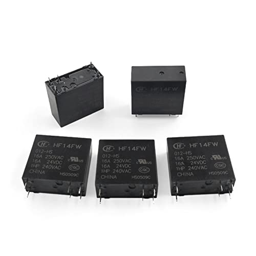 Relés HF14FW/012-HS de 24V con terminal SPST de 16A para placas electrónicas