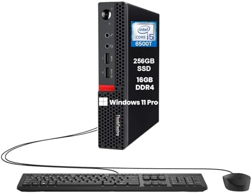 Lenovo ThinkCentre M710q Mini Desktop Computer PC, Core i5-6500T 2.5GHz, 16 GB RAM, 256 GB SSD, Keyboard and Mouse, WiFi, Windows 11 Pro (Renewed) image 5