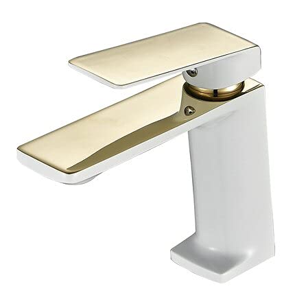 Mitigeur cascade salle de bains or brossé robinet mélangeur eau chaude froide évier vasque