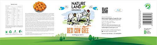 Image of Natureland Organics Sunflower Oil Bottle, 1 L & Premium Cow Ghee Jar, 1 L