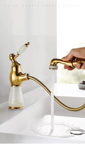 Robinet de salle de bain en cuivre eau chaude froide de type A vert - 3